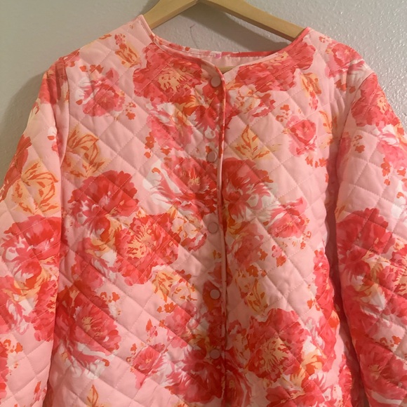 Women’s Boutique Belle Floral Pink Quilted Jacket - Picture 7 of 11
